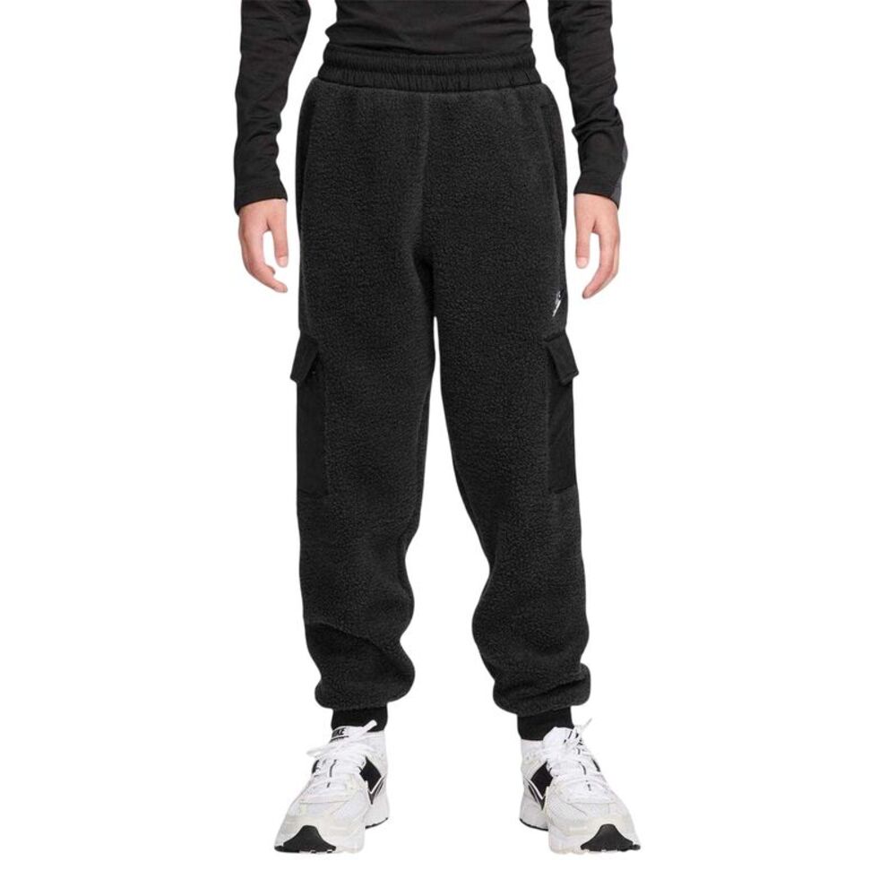 Nike Childrens/Kids Fleece Cargo Pocket Joggers / Black